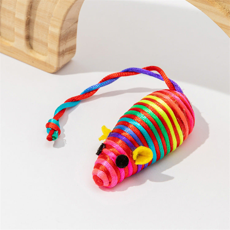 Pet Cat Toy Color Winding Little Mouse